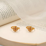 Delicate Floral Design Golden Toe Ring