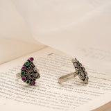 Antique Peacock Design Silver Toe Ring