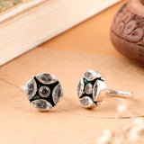 White Stone Blossom Antique Toe Ring