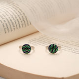 Geometric Wavy Design Enamel Silver Toe Ring