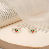 Little Charm Leafy Enamel Silver Toe Ring