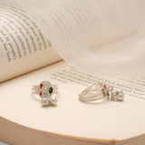Oval Shape Enamel Silver Salangai Metti