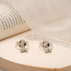 Oval Shape Enamel Silver Salangai Metti