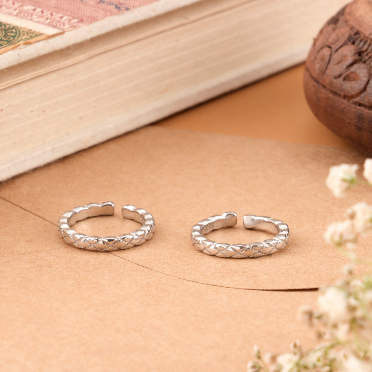 Simple Geometric line Silver Toe Ring