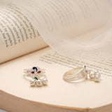 Charming Oval Shape Enamel Salangai Silver Metti