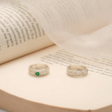 Little Heart Green Enamel Silver Toe Ring