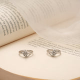 Minimal Circle Flower Design Silver Toe Ring