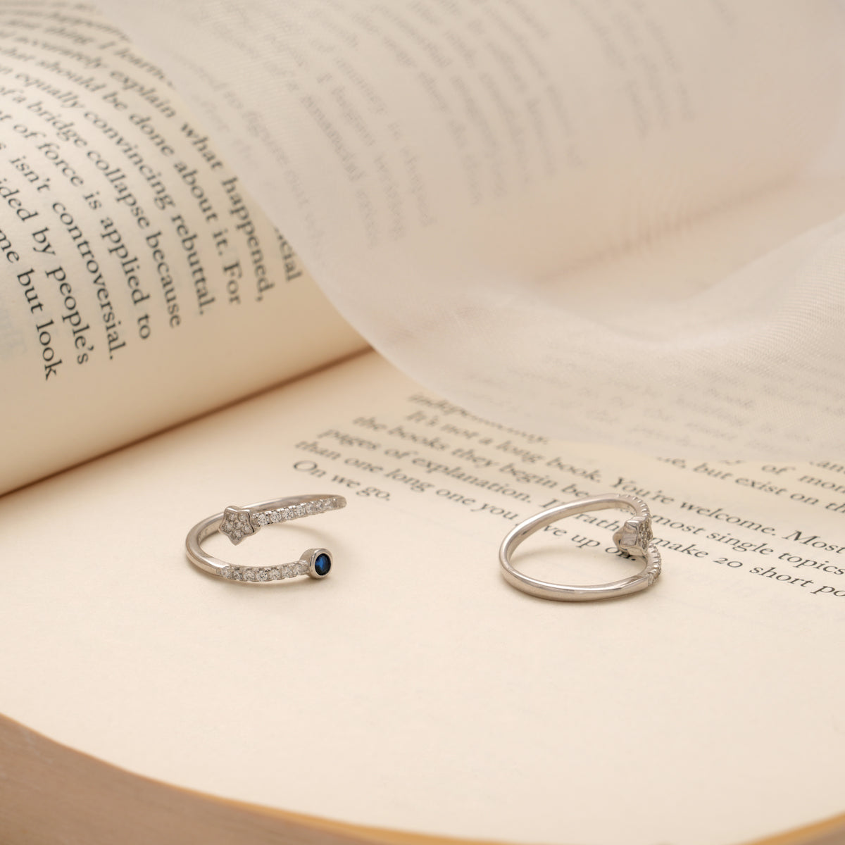 Cute Little Blue Stone Silver Star Toe Ring