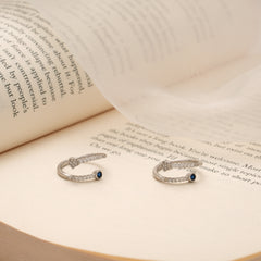 Cute Little Blue Stone Silver Star Toe Ring