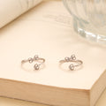 Bow Heart Adjustable Silver Toe Rings