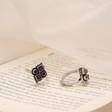 Antique Square Ruby Design Silver Toe Ring