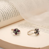 Antique Floral Design White Stone Silver Toe Ring