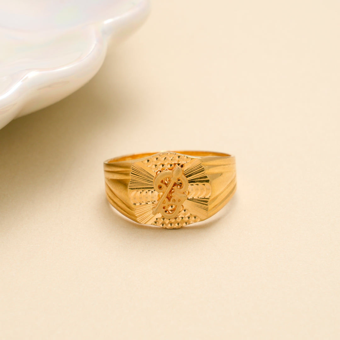 Devotional OM Vel Design Gold Ring