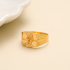 Devotional OM Vel Design Gold Ring