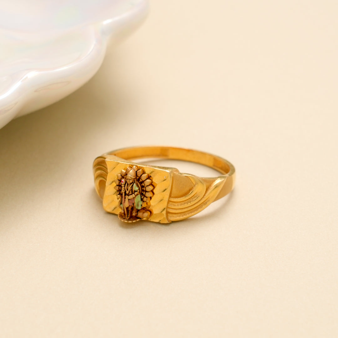 Divine Tamil God Murugan Gold Ring