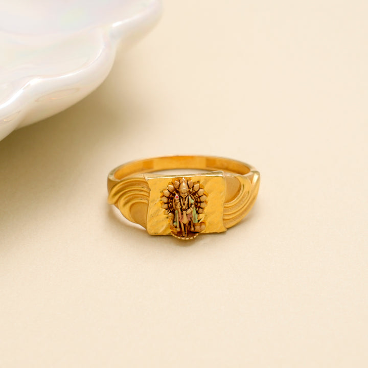 Divine Tamil God Murugan Gold Ring
