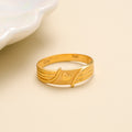 Elegant Heart Curve Gold Ring