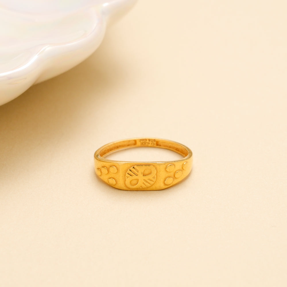 Ethnic Infinity Pattern Gold Ring