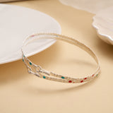 Vibrant Colour Enamel Standard Silver Surul Kappu