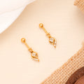 Traditional Design White Stone Golden Koppu