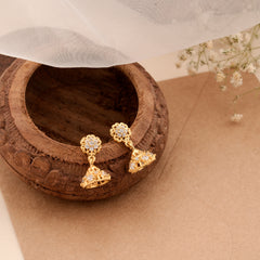 Gold Plated Silver Timeless Floral Jhumkas