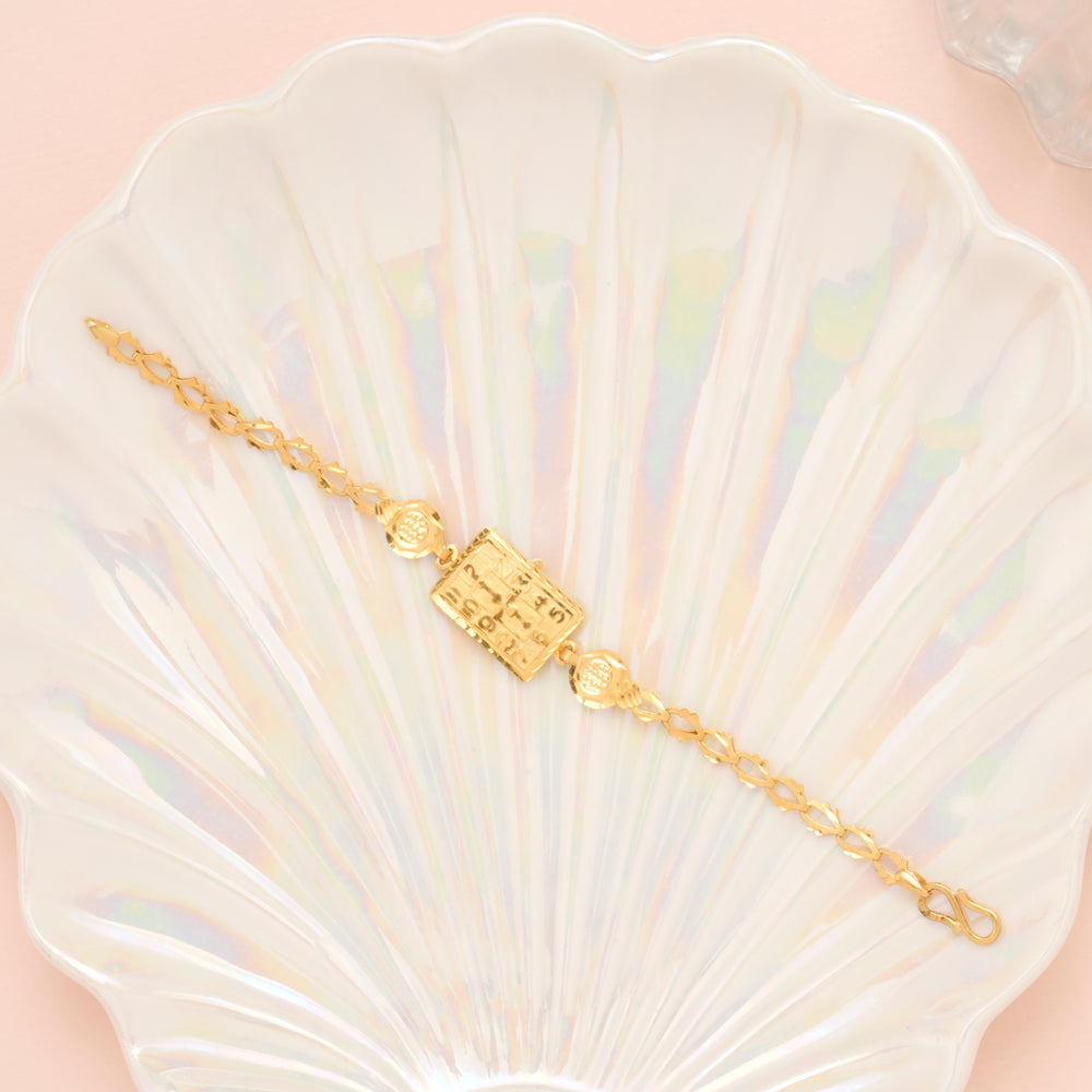 Elegant Watch Pattern Gold  Baby Bracelet