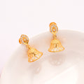 Regal Leaf Pattern Golden Jhumkas