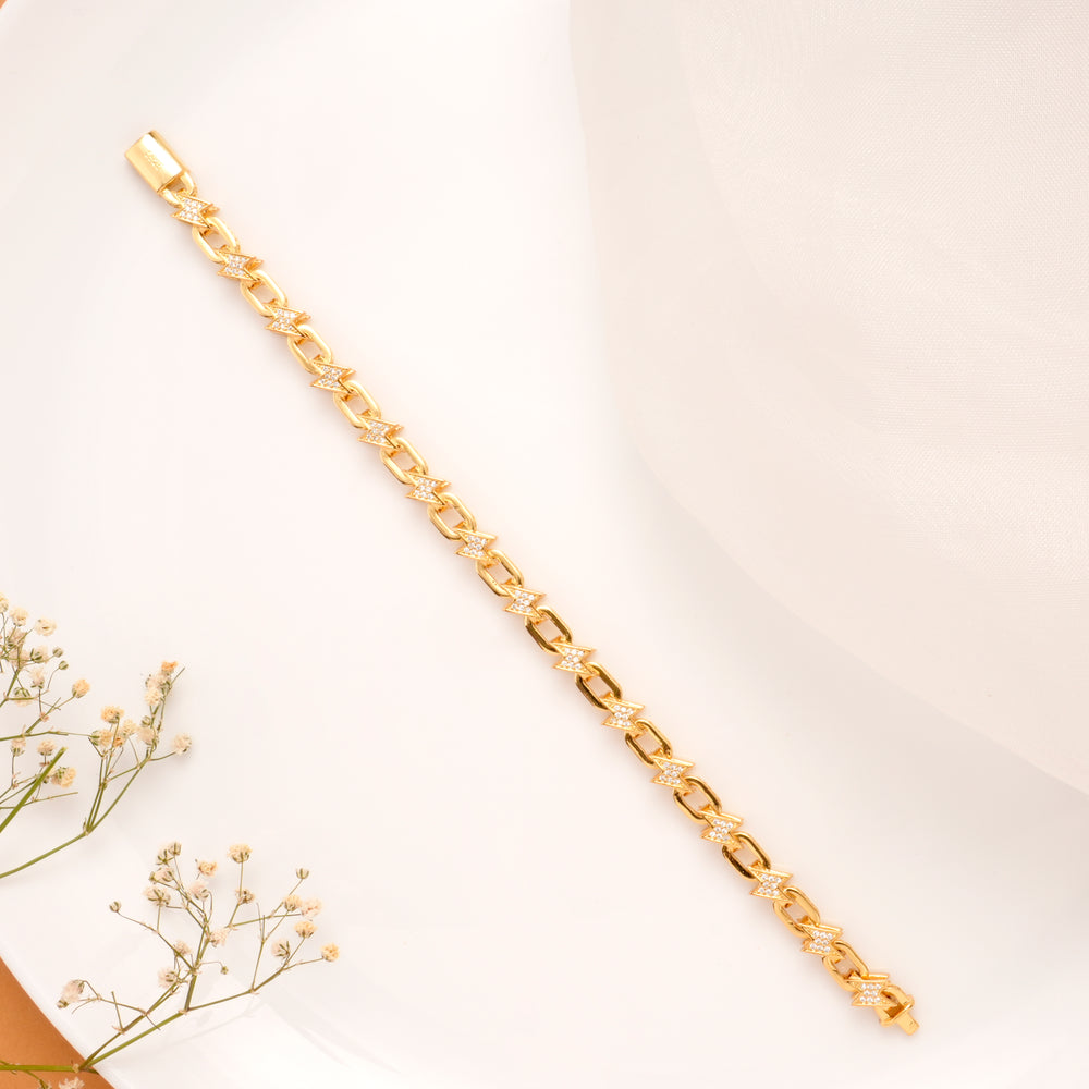 Spark Arrow Luxe Gold Plated Bracelet