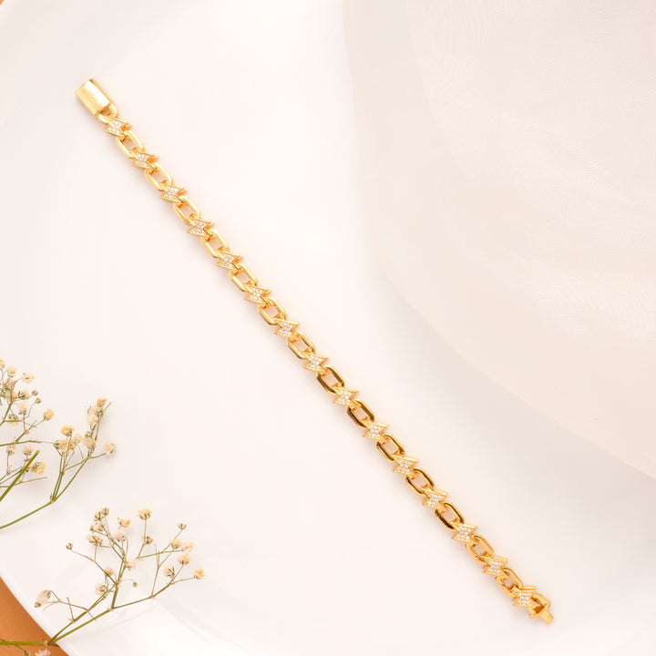 Spark Arrow Luxe Gold Plated Bracelet