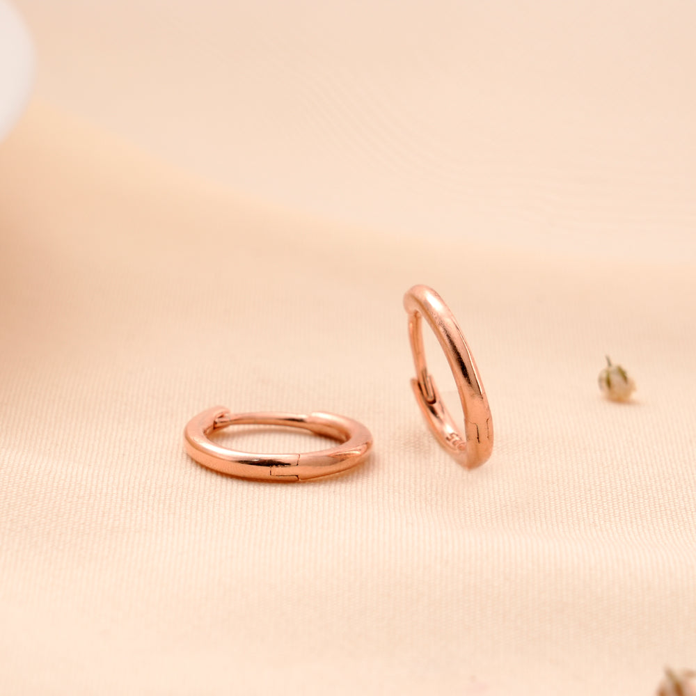 Rose Gold Huggie Hoop Stud