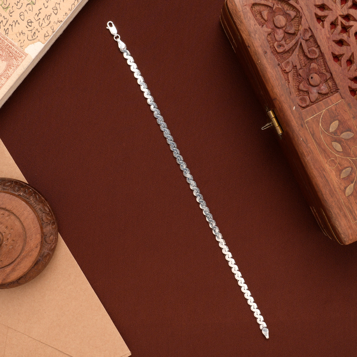 Modern Zigzag Design Silver Bracelet