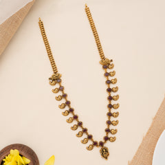 Lakshmi Pendant with Mango Drop Golden Haram