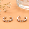 Cute Braided Link Silver Adjustable Toe Ring