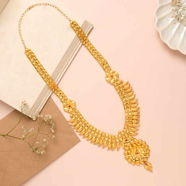 Blossom Floral Pattern Ruby Gold Haram