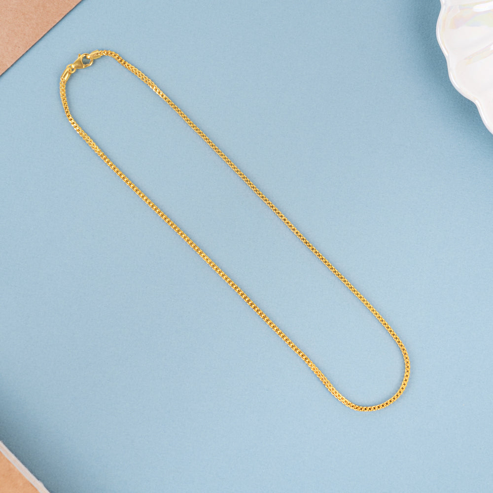 Minimalist Gold Pipe Bead Chain