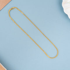 Minimalist Gold Pipe Bead Chain