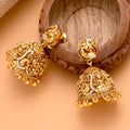 Ethnic Peacock Lakshmi Golden Jhumkas