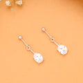 Classic Oval Shine Silver Koppu Earrings