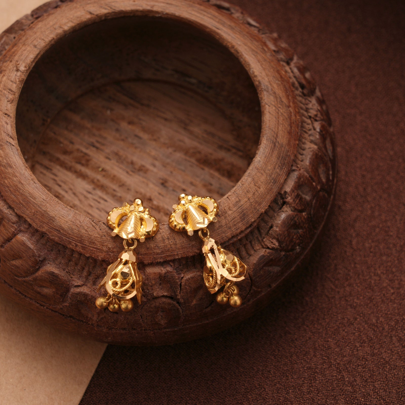 Traditional Gold Bell Design Jhumkas