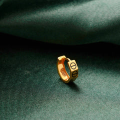 Men Gold Clip Huggie Earring