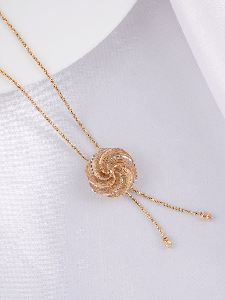 Designer Spiral Rose Pendant in Rose Gold