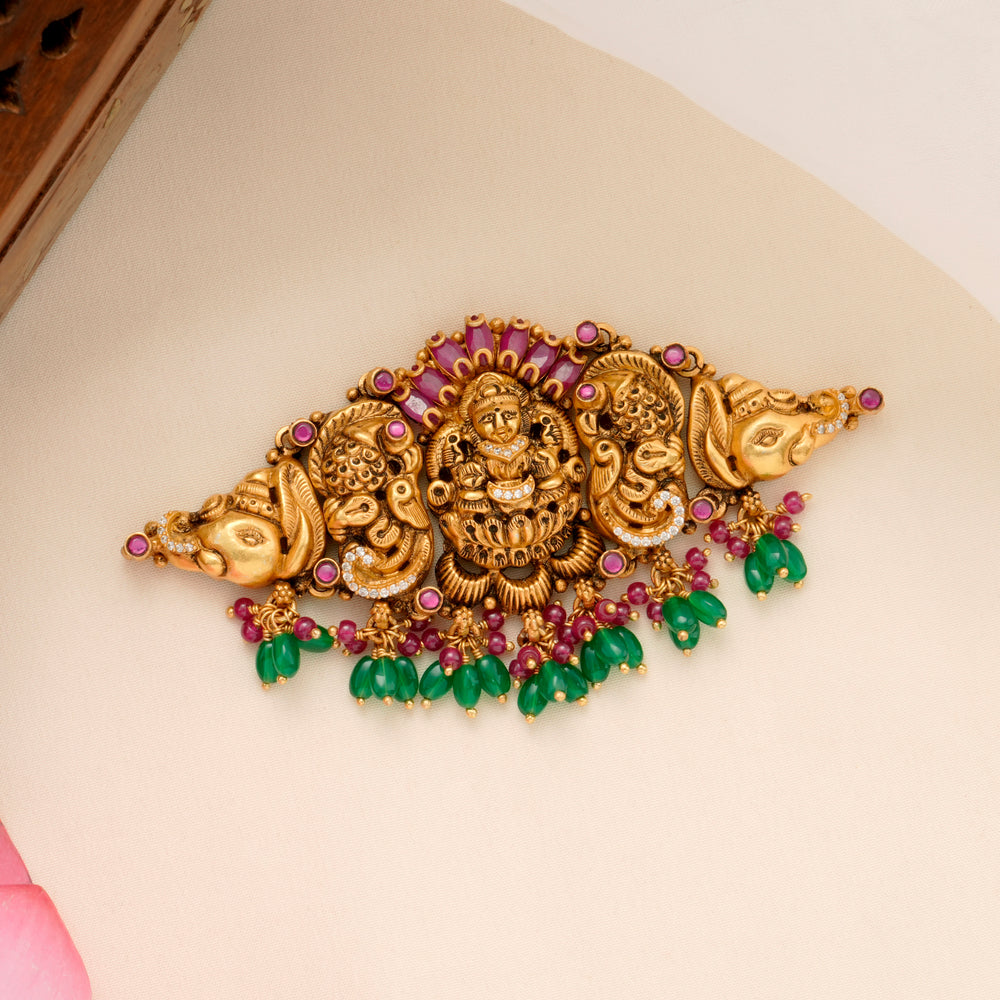 Ruby & Emerald Antique Lakshmi Choker