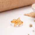 Blossom Floral Ruby Golden Ring