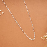 Dual Arrow Link Pattern Silver Men’s Chain