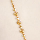 Heart & Blossom Silver Gold Plated Bracelet