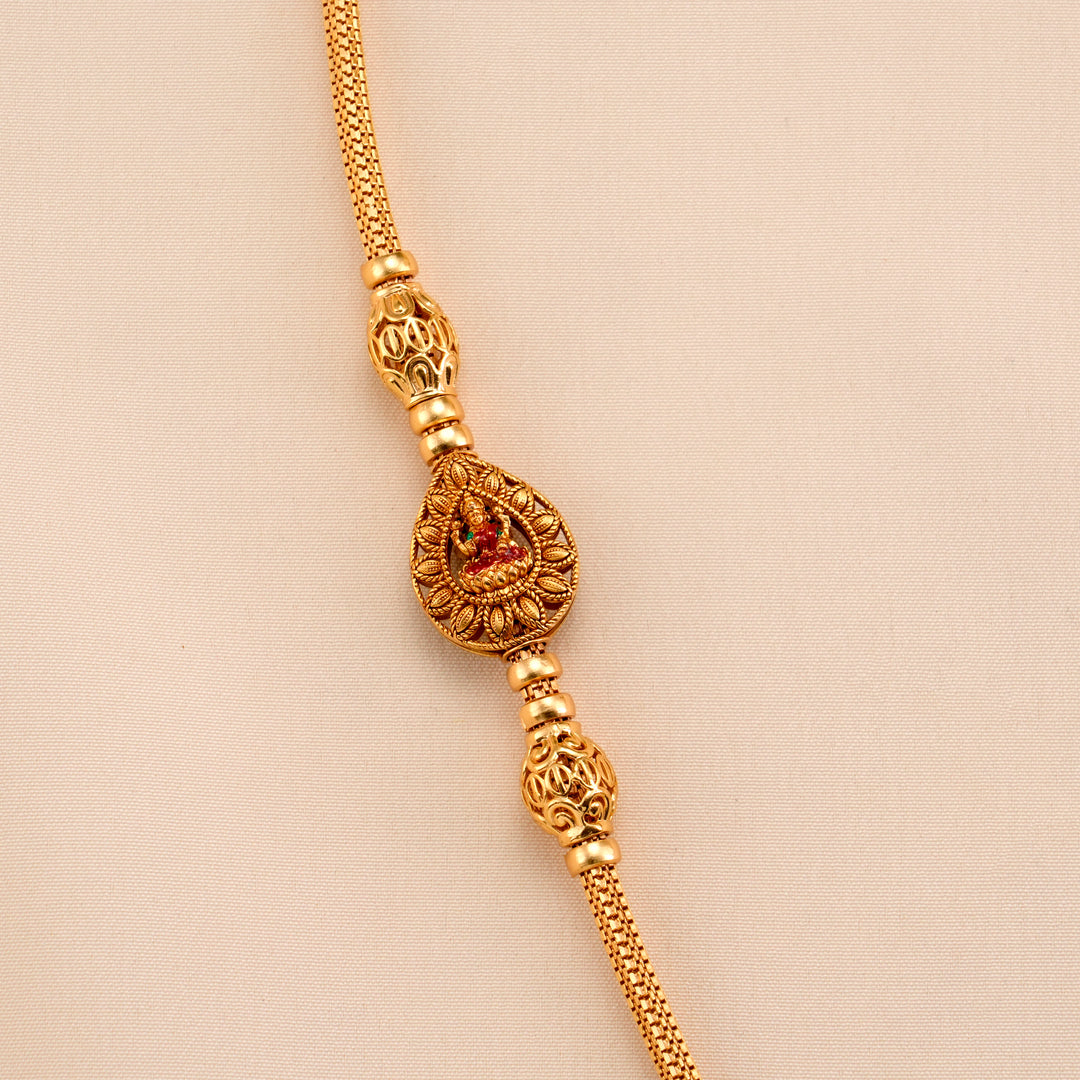 Leaf Lakshmi Gold Plated Mugappu Chain