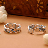 Antique Twist Silver Toe Ring