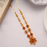Divine Lakshmi Paper Casting Golden Necklace Set