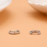 Royal Glow Hoop Silver Earrings