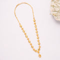 Leafy Flower Design Golden Necklace Set